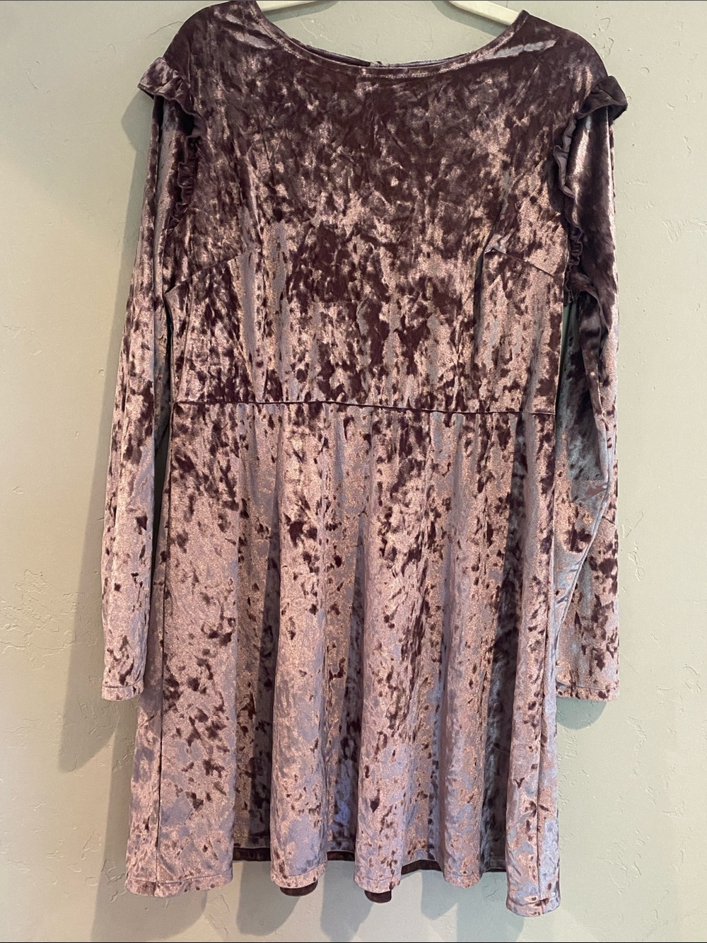 Mossimo Supply Co. Shimmery Dusty Rose Crushed Velvet Swing Dress XL
